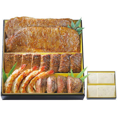 焼肉おせち（あわび粥付）（４人用）
