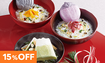 15％OFF　のり・乾物・汁物・お茶漬