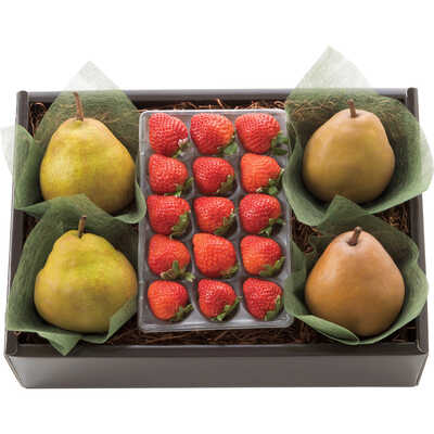 冬の洋梨といちごのハーモニー