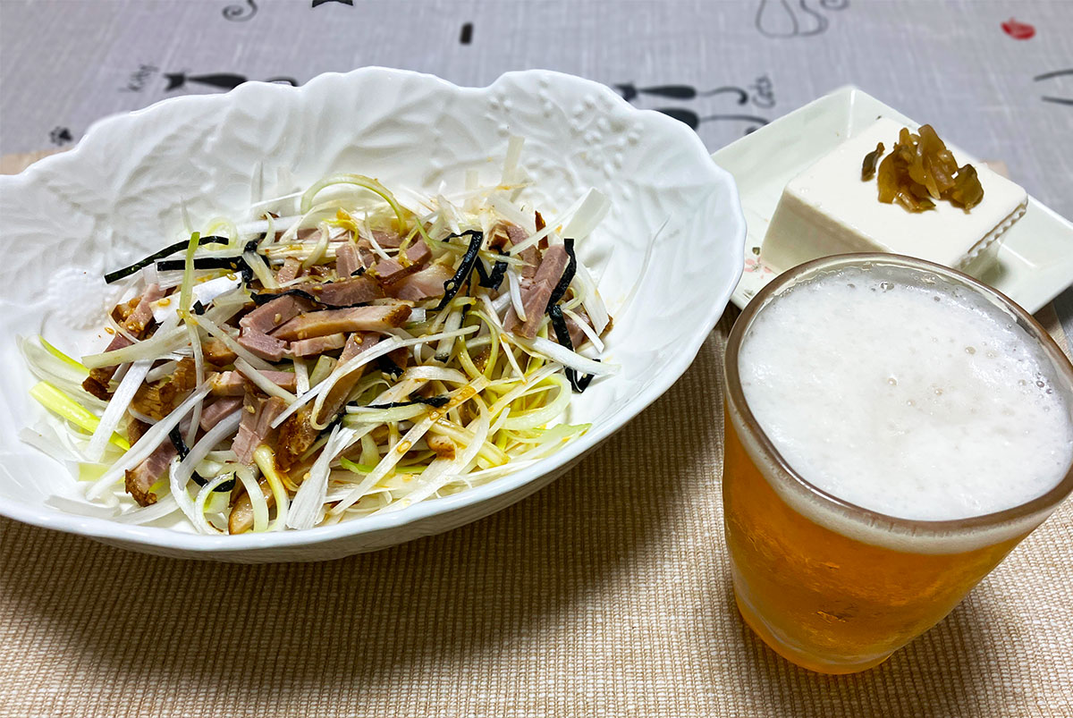 上品なやき豚はビールにぴったり！