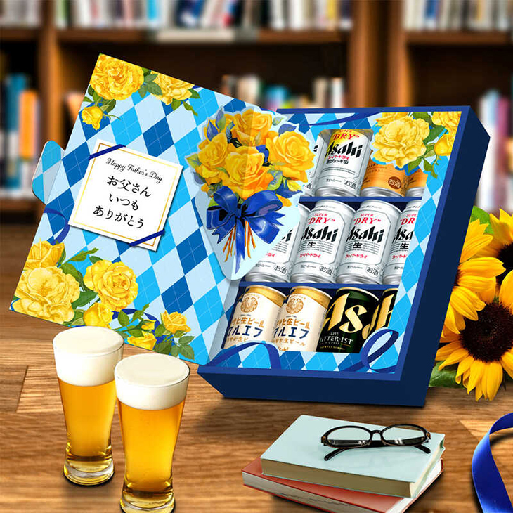 【父の日】アサヒビール５種装飾付きセットＦＧ