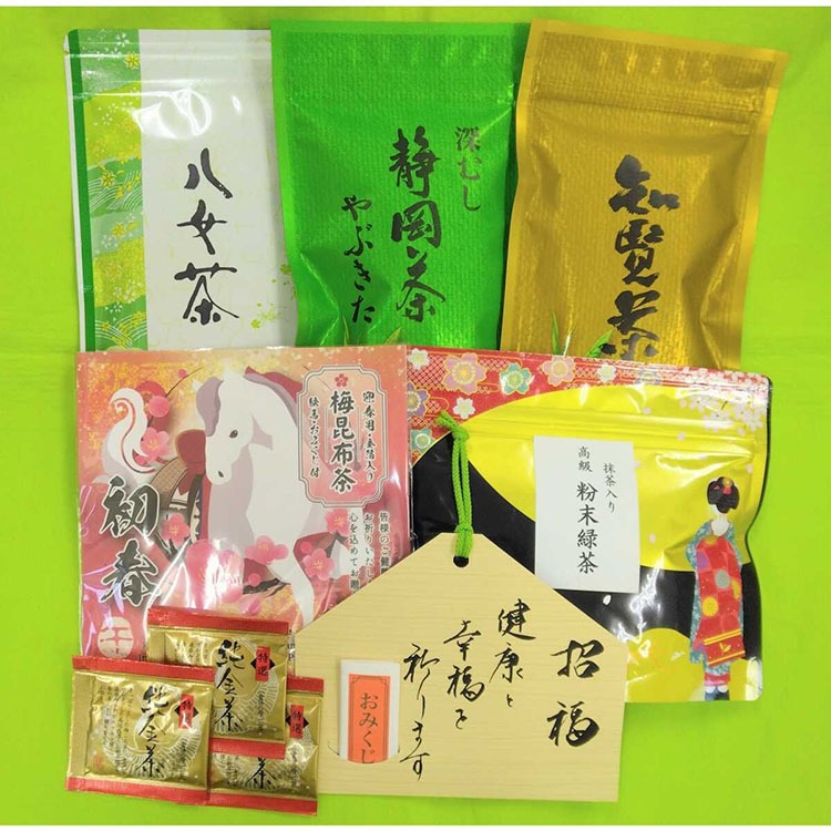 【福袋】福袋　銘茶詰合せ（金箔入り梅昆布茶付）５品