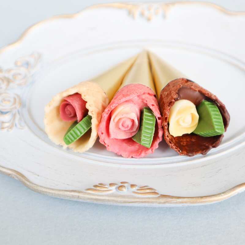 【ホワイトデー】コーンフルーリ・スタンディング　チューリップ（ブランドお手提げつき）