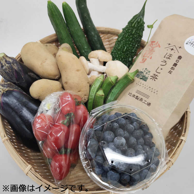 道の駅お茶の京都みなみやましろ村の野菜とお茶セット