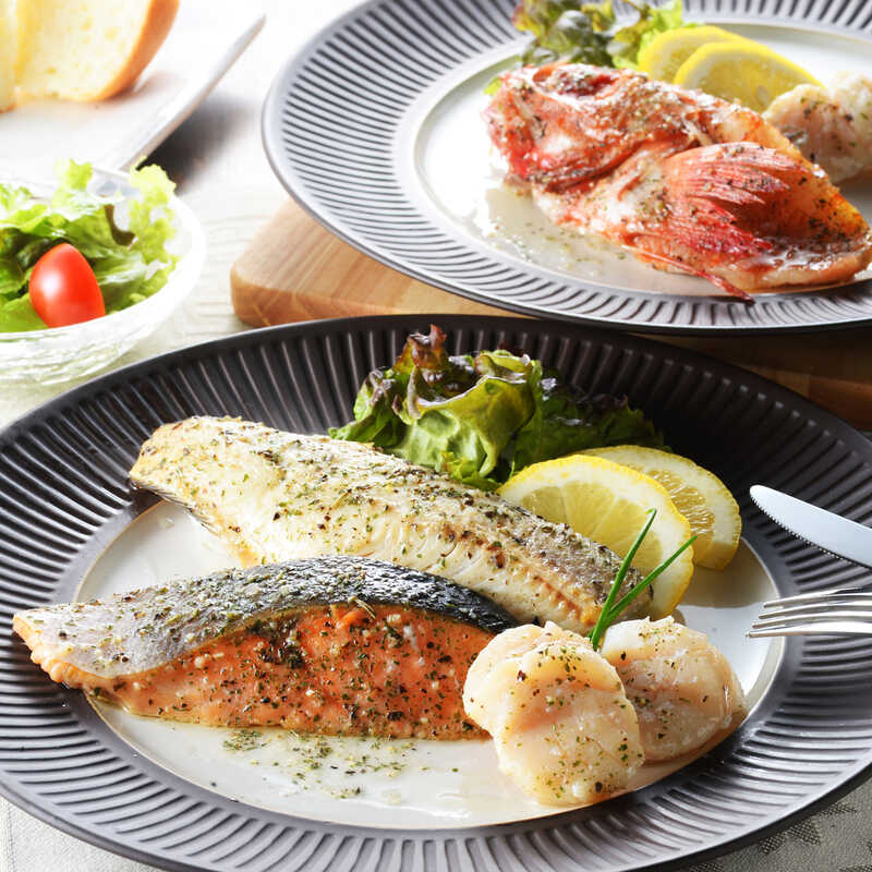 ガーリック香る魚介４種のオリーブオイル焼き