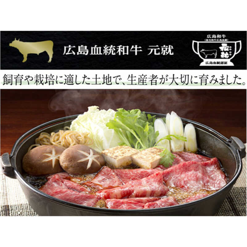 日本畜産 広島血統和牛「元就」小分けすき焼き用