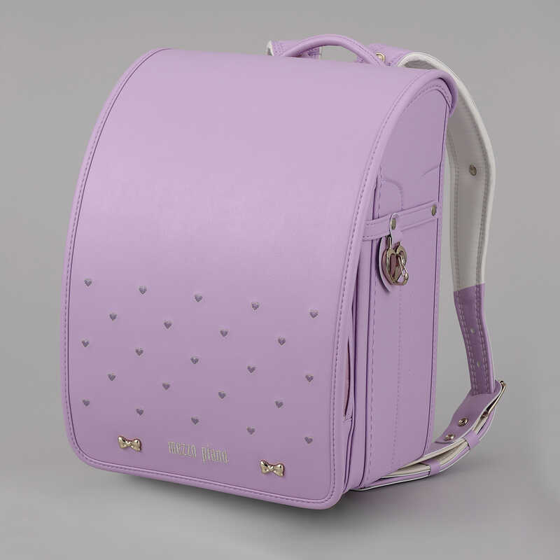 ランドセル 女の子 紫 パール ラベンダー ハート 新品 BOX バッグ 