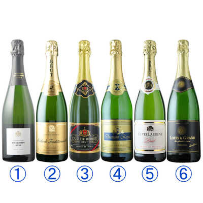 シャンパーニュ入りフランス産スパークリング6本セット