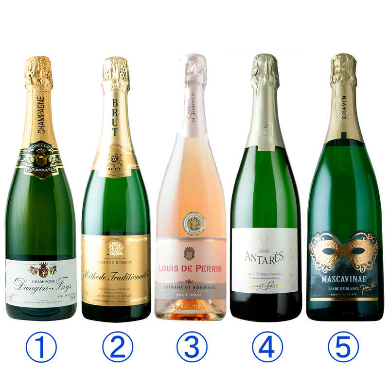 シャンパーニュ入りフランス・スパークリングワイン５本セット｜大丸松坂屋オンラインストア【公式通販】