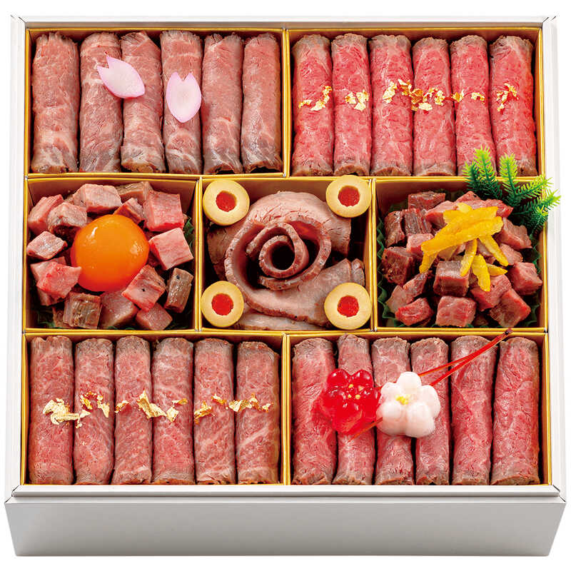  おせち料理 お肉の専門店 スギモト 松阪牛ローストビーフ食べ比べ 一段（2〜3人用）