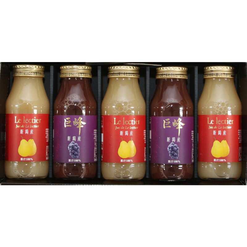 ＜大丸松坂屋＞ 新潟県／ヤマヨ果樹園 ルレクチェと巨峰ジュース180ml×5本セット