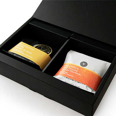 【コーヒー豆】”国際品評会受賞豆”カップ オブ エクセレンス受賞豆入りコーヒーセット(ギフト箱入り100g×2種)