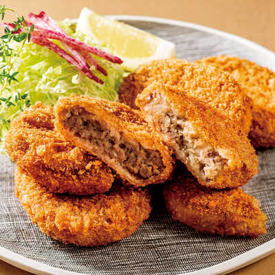 油で揚げる 松阪牛入りメンチカツ&松阪牛入りコロッケセット