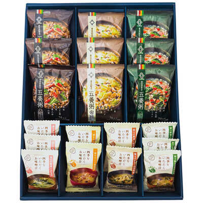 五養粥と四季をいただくお味噌汁