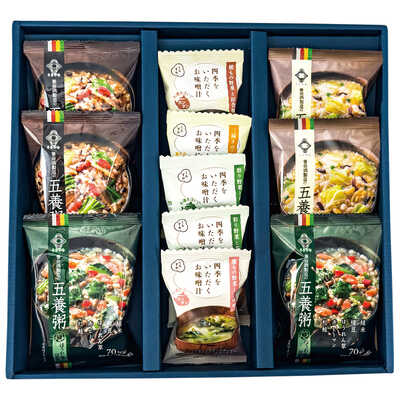 五養粥と四季をいただくお味噌汁