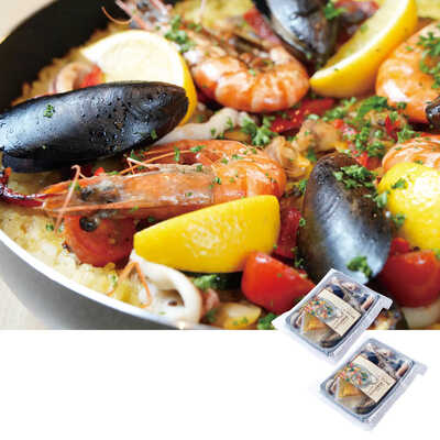 フライパンでできる海の幸のパエリア4人前×2