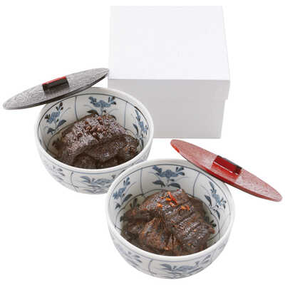 鰻山椒煮・鰻まぶししぐれペアセット(器入り)