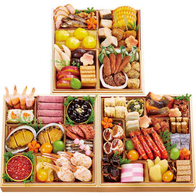 厳選おせちＥ　和風　三段（４人用）