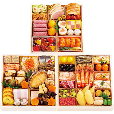 厳選おせちＩ　和・洋・中華風　三段（４人用）