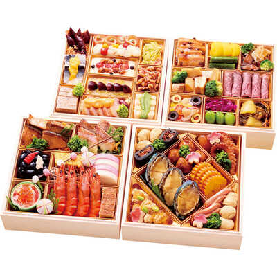 和・洋風　四段　寿春（４～５人用）