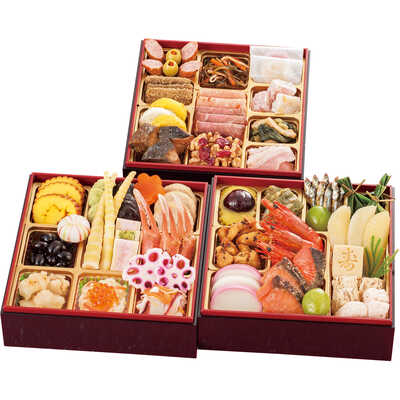 和・洋風　三段（３人用）