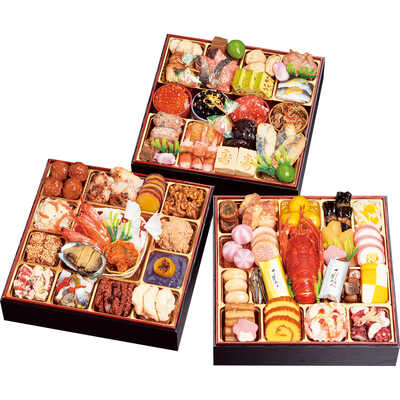 和・洋風　三段　彩華千（４～５人用）