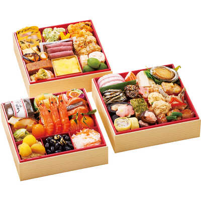 和・洋風　三段（３人用）