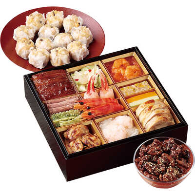 中華風　一段　限定シウマイ・クルミの飴炊き付（２人用）