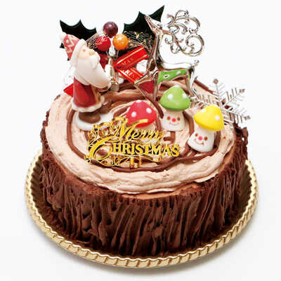 切り株風カシスマロンショコラ