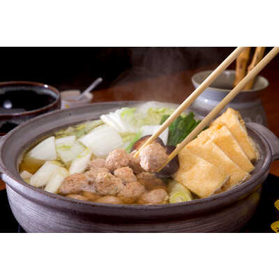 鶏つみれ鍋セット　料亭仕込の黄金だし付き　　４人前