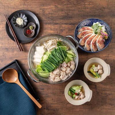 博多旨だしもつ鍋＆博多ごま鯖セット　４人前