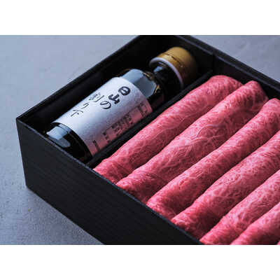 【日山】国産黒毛和牛肩・肩ロースすき焼日山の割り下付