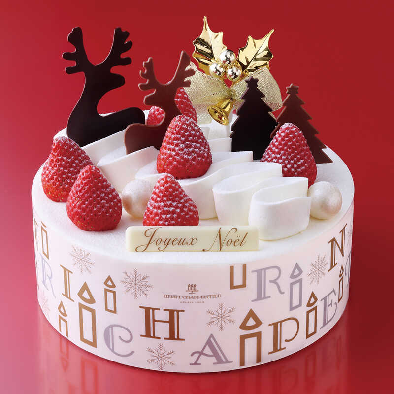 【クリスマスケーキ】アンリ・シャルパンティエ 【大丸東京店店頭受取ケーキ】ザ・ショートケーキ・ノエル18cm 【クリスマスケーキ】アンリ・シャルパンティエ 【大丸東京店店頭受取ケーキ】ザ・ショートケーキ・ノエル18cm