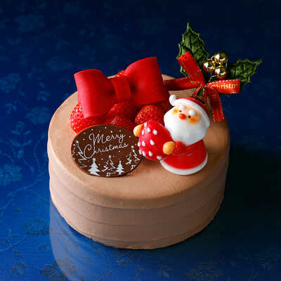 【大丸札幌店店頭受取ケーキ１２月２４日受取り】Ｘｍａｓりぼんチョコデコレーションケーキ