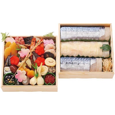 和風　一段＆鯖・鯛ずし（２～３人用）