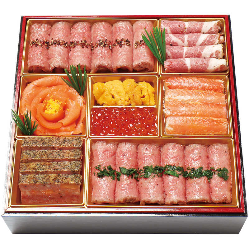 【おせち料理】京・料亭 わらびの里 肉・海鮮オードブル 一段(3人用) 【おせち料理】京・料亭 わらびの里 肉・海鮮オードブル 一段(3人用)