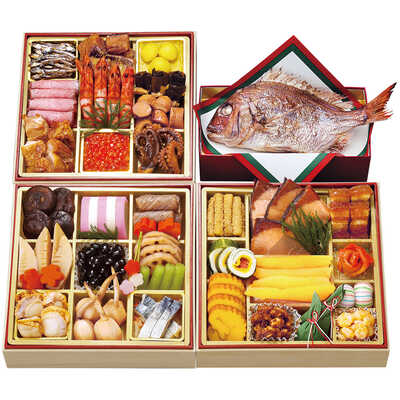 和風　三段＋鯛重（４人用）