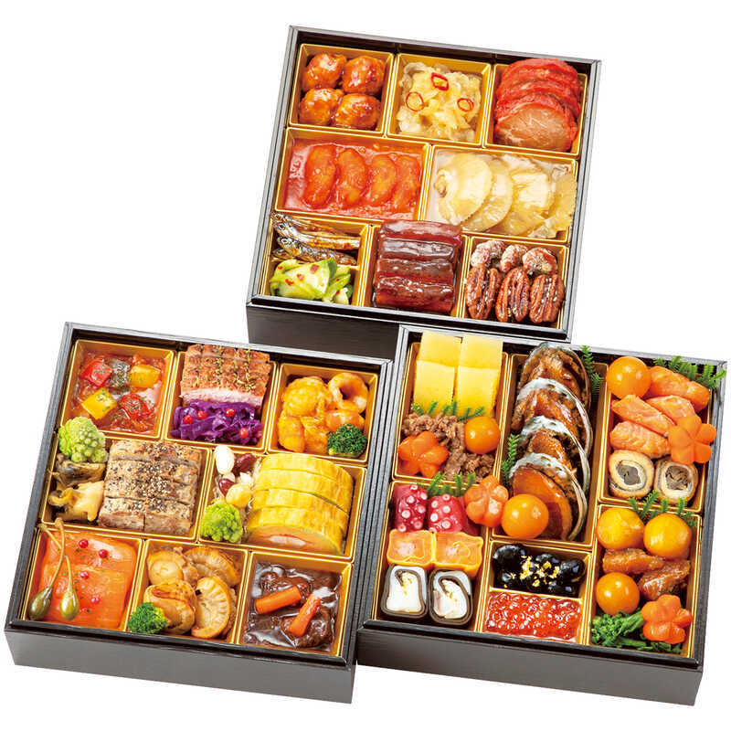 【おせち料理】京料理 たか木 & オテル・ド・ヨシノ & 京、静華 和・洋・中華風 三段(4人用) 【おせち料理】京料理 たか木 & オテル・ド・ヨシノ & 京、静華 和・洋・中華風 三段(4人用)