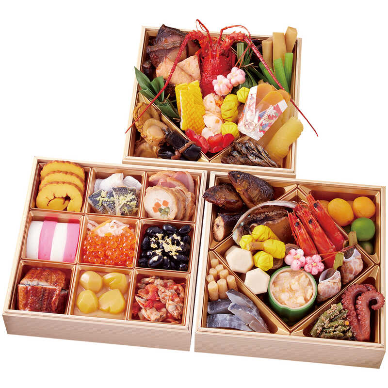 【おせち料理】黒門市場 新魚栄 和風 三段(4人用) 【おせち料理】黒門市場 新魚栄 和風 三段(4人用)