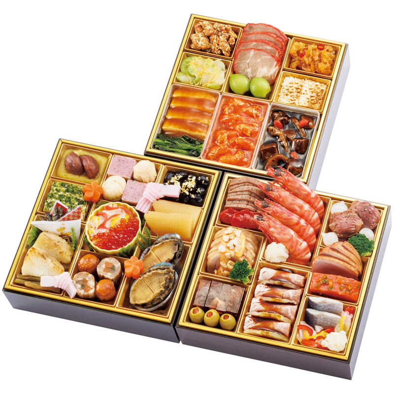 【おせち料理】祇園さゝ木 & ラ・ロシェル & 4000 Chinese Restaurant 和・洋・中華風 三段(4人用) 【おせち料理】祇園さゝ木 & ラ・ロシェル & 4000 Chinese Restaurant 和・洋・中華風 三段(4人用)