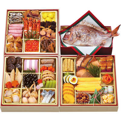 和風　三段＋鯛重（４人用）