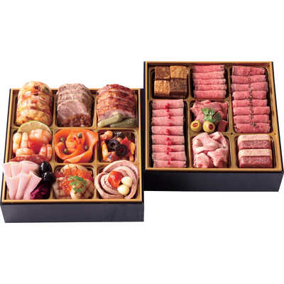 肉づくしとオードブル　二段（３～４人用）