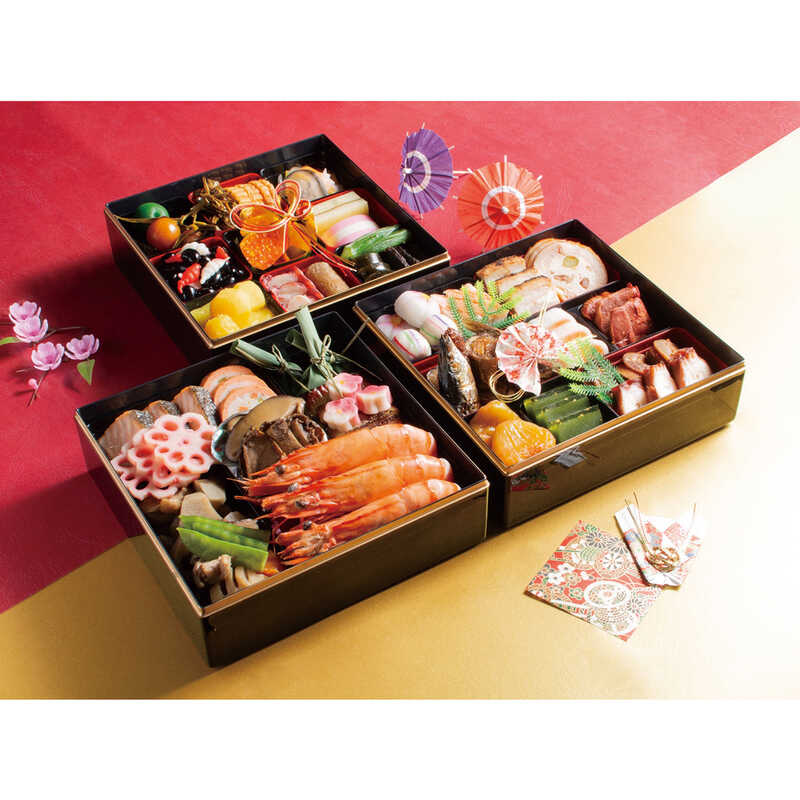【おせち料理】おたる亭 本店 特選お節三段(3人用) 【おせち料理】おたる亭 本店 特選お節三段(3人用)