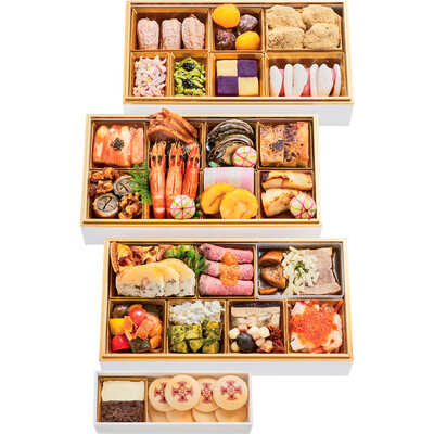 和・洋風　三段　最中付き（３人用）