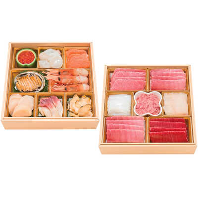 天然本まぐろ　刺身重　二段（３～４人用）