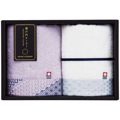 フェイスタオルセット　パープル