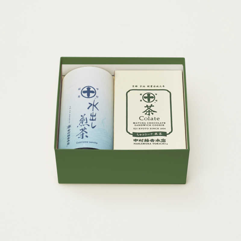 中村藤吉本店 水出し煎茶80g缶入と茶Colate［抹茶］詰合せのサムネイル