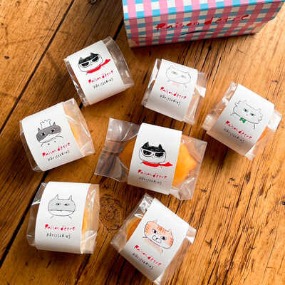 【バレンタイン】米粉レモンケーキアソート７コ入りピンクＢＯＸ