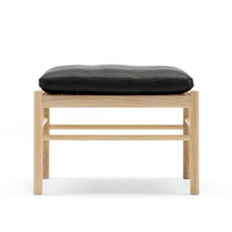 "CARL HANSEN ＆ SON フットレストOW149F OAK OIL THOR 301 BLACK LEATHER"