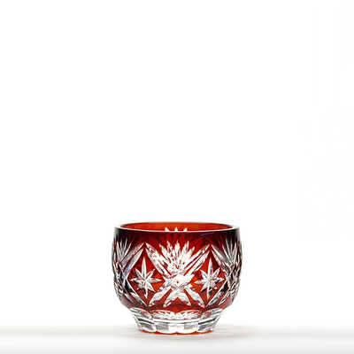 剣菱星文様　ぐい呑　アカ